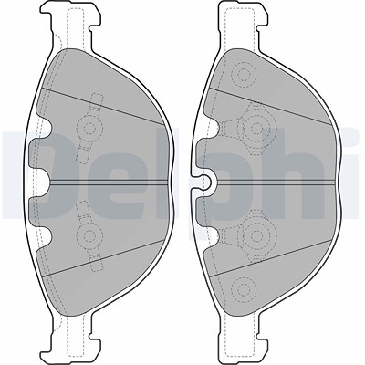 Delphi Bremsbelagsatz, Scheibenbremse [Hersteller-Nr. LP2041] für BMW, Jaguar von Delphi