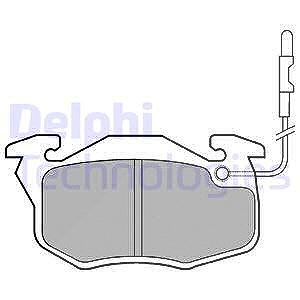 Delphi Bremsbelagsatz, Scheibenbremse [Hersteller-Nr. LP696] für Renault, Citroën, Peugeot von Delphi