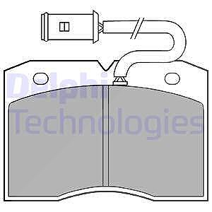 Delphi Bremsbelagsatz, Scheibenbremse [Hersteller-Nr. LP863] für Iveco von Delphi