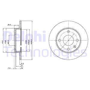 Delphi Bremsscheibe [Hersteller-Nr. BG2439] für Ford von Delphi