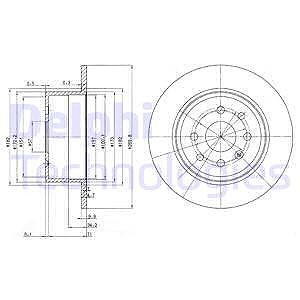 Delphi Bremsscheibe [Hersteller-Nr. BG2637] für Opel, Vauxhall von Delphi