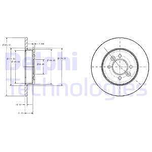 Delphi Bremsscheibe [Hersteller-Nr. BG2694] für Renault von Delphi