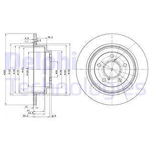 Delphi Bremsscheibe [Hersteller-Nr. BG2826] für Subaru von Delphi