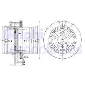 Delphi Bremsscheibe [Hersteller-Nr. BG3042] für BMW von Delphi