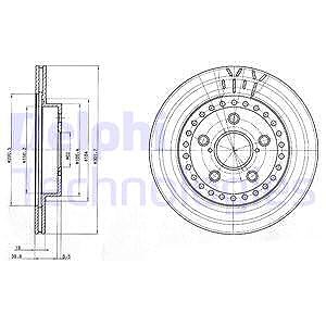 Delphi Bremsscheibe [Hersteller-Nr. BG3536] für Toyota von Delphi