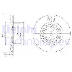 Delphi Bremsscheibe [Hersteller-Nr. BG3559] für Ford, Mazda von Delphi