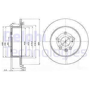 Delphi Bremsscheibe [Hersteller-Nr. BG3583] für Toyota von Delphi