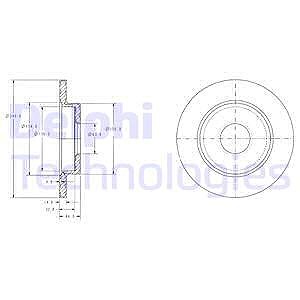 Delphi Bremsscheibe [Hersteller-Nr. BG3673] für Audi, Seat von Delphi