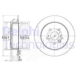 Delphi Bremsscheibe [Hersteller-Nr. BG3691] für Toyota von Delphi