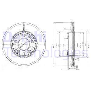 Delphi Bremsscheibe [Hersteller-Nr. BG3724] für Mazda von Delphi