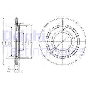 Delphi Bremsscheibe [Hersteller-Nr. BG3820] für Suzuki von Delphi