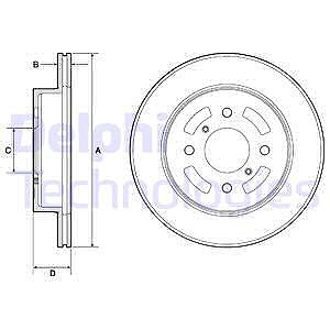 Delphi Bremsscheibe [Hersteller-Nr. BG3941] für Suzuki von Delphi