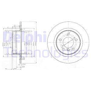 Delphi Bremsscheibe [Hersteller-Nr. BG3960] für BMW von Delphi