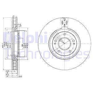 Delphi Bremsscheibe [Hersteller-Nr. BG3988] für Mitsubishi von Delphi