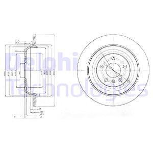 Delphi Bremsscheibe [Hersteller-Nr. BG4031] für Mercedes-Benz von Delphi