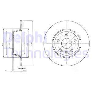 Delphi Bremsscheibe [Hersteller-Nr. BG4089] für Audi von Delphi