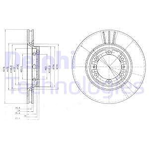 Delphi Bremsscheibe [Hersteller-Nr. BG4132] für Hyundai von Delphi