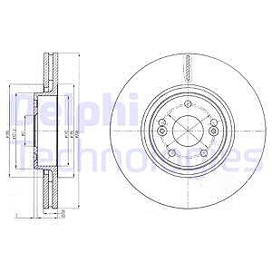 Delphi Bremsscheibe [Hersteller-Nr. BG4167] für Renault von Delphi