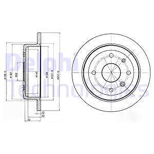 Delphi Bremsscheibe [Hersteller-Nr. BG4194] für Chevrolet, Daewoo von Delphi