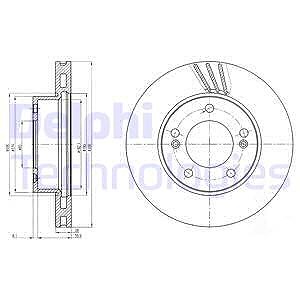 Delphi Bremsscheibe [Hersteller-Nr. BG4207] für Ssangyong von Delphi