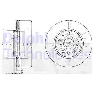 Delphi Bremsscheibe [Hersteller-Nr. BG4208] für Suzuki von Delphi