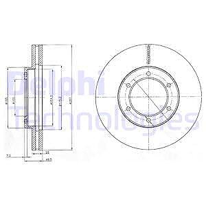 Delphi Bremsscheibe [Hersteller-Nr. BG4209] für Toyota von Delphi