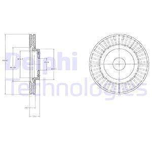 Delphi Bremsscheibe [Hersteller-Nr. BG4214] für Honda von Delphi