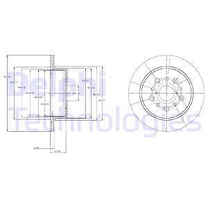 Delphi Bremsscheibe [Hersteller-Nr. BG4216] für Lexus von Delphi