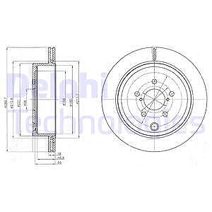 Delphi Bremsscheibe [Hersteller-Nr. BG4288] für Subaru, Toyota von Delphi