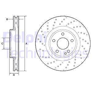 Delphi Bremsscheibe [Hersteller-Nr. BG4658C] für Mercedes-Benz von Delphi