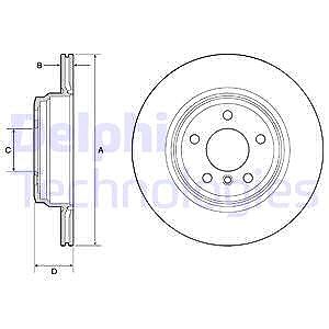 Delphi Bremsscheibe [Hersteller-Nr. BG4665C] für BMW von Delphi