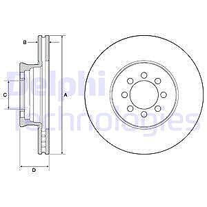 Delphi Bremsscheibe [Hersteller-Nr. BG4679C] für Mercedes-Benz von Delphi