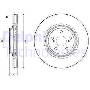 Delphi Bremsscheibe [Hersteller-Nr. BG4691C] für Lexus, Toyota von Delphi