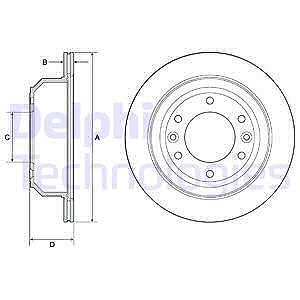 Delphi Bremsscheibe [Hersteller-Nr. BG4692C] für Hyundai von Delphi