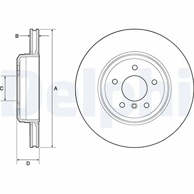 Delphi Bremsscheibe [Hersteller-Nr. BG4753C] für BMW von Delphi