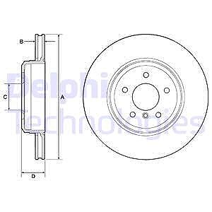 Delphi Bremsscheibe [Hersteller-Nr. BG4753C] für BMW von Delphi