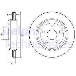 Delphi Bremsscheibe [Hersteller-Nr. BG4802C] für Jeep von Delphi