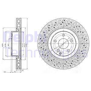 Delphi Bremsscheibe [Hersteller-Nr. BG9093C] für Mercedes-Benz von Delphi