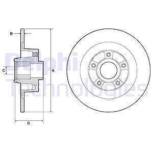 Delphi Bremsscheibe [Hersteller-Nr. BG9135RS] für Renault von Delphi