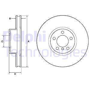 Delphi Bremsscheibe [Hersteller-Nr. BG9141C] für BMW von Delphi