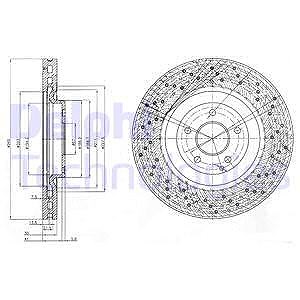 Delphi Bremsscheibe [Hersteller-Nr. BG9876] für Mercedes-Benz von Delphi