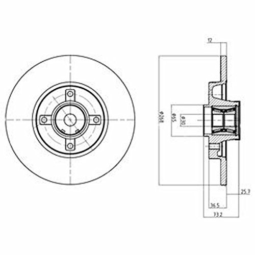 Delphi Bremsscheibe Hinterachse BG9053RSC von Delphi