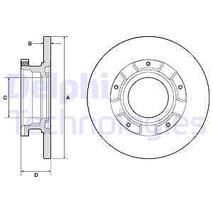 Delphi Bremsscheibe Hinterachse Voll [Hersteller-Nr. BG4673] für Ford von Delphi