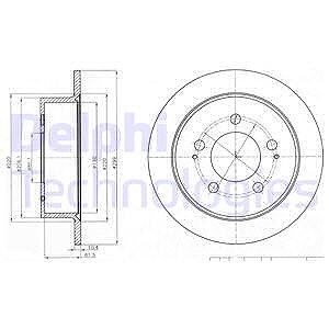 Delphi Bremsscheibe [Hersteller-Nr. BG4220] für Ssangyong von Delphi