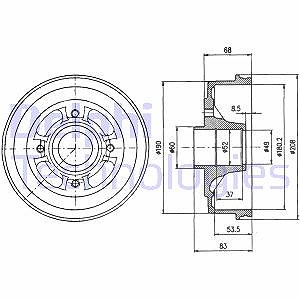 Delphi Bremstrommel [Hersteller-Nr. BF272] für Renault von Delphi