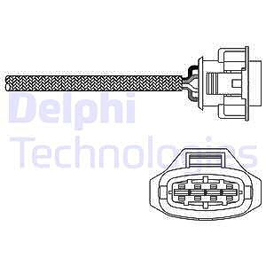 Delphi Lambdasonde [Hersteller-Nr. ES10792-12B1] für Fiat von Delphi