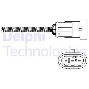 Delphi Lambdasonde [Hersteller-Nr. ES10971-12B1] für Renault von Delphi