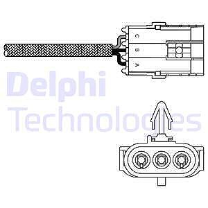 Delphi Lambdasonde [Hersteller-Nr. ES10995-12B1] für Renault von Delphi