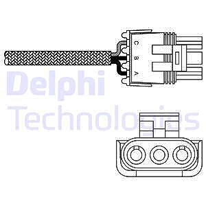 Delphi Lambdasonde [Hersteller-Nr. ES10996-12B1] für Opel von Delphi