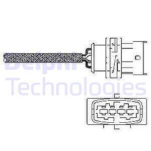 Delphi Lambdasonde [Hersteller-Nr. ES10789-12B1] für Opel von Delphi